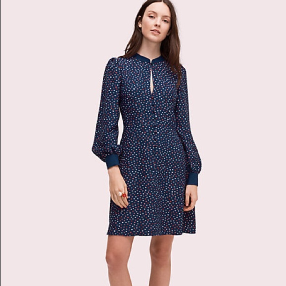 kate spade lips crepe dress